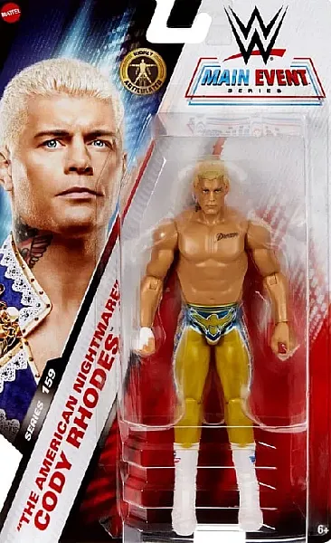 WWE MAIN EVENT SERIES ACTION FIGURE - THE AMERICAN NIGHTMARE CODY RHODES 15 CM